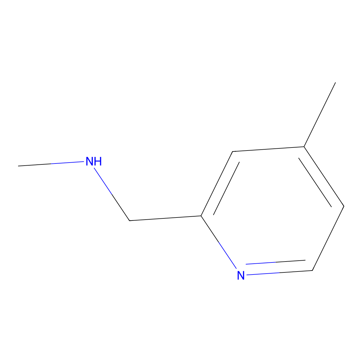 N-Methyl-1-(4-methylpyridin-2-YL)methanamine molecular structure, CAS 1060804-82-1