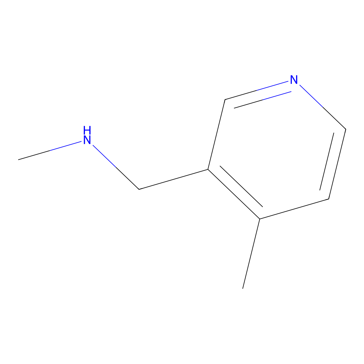 Methyl((4-methylpyridin-3-yl)methyl)amine molecular structure, CAS 1060804-84-3