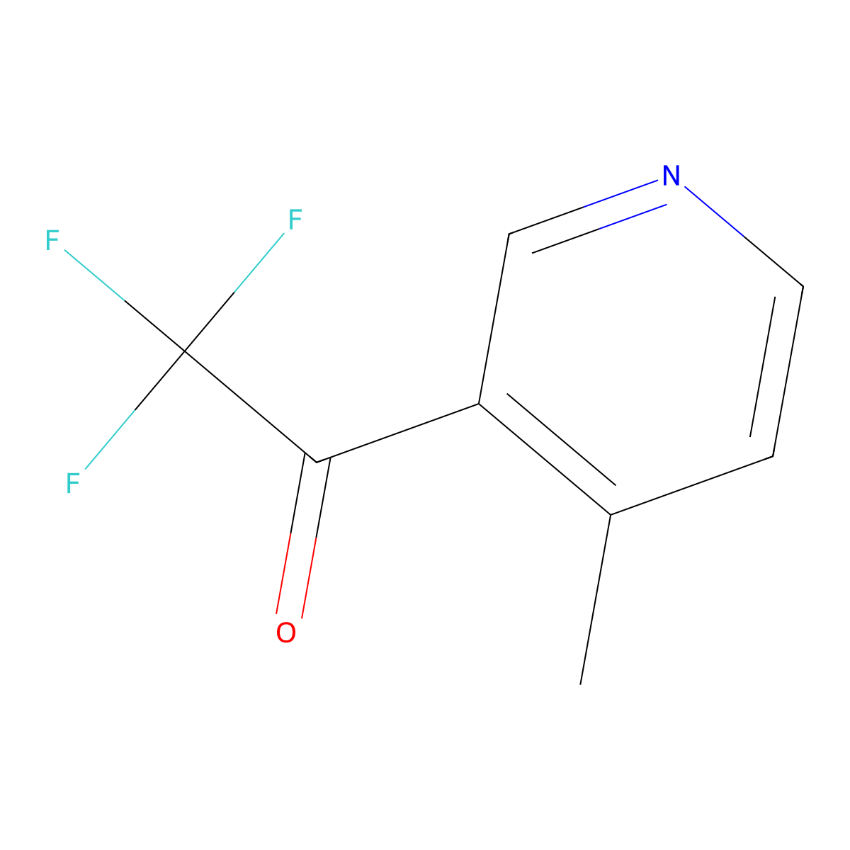 2,2,2-Trifluoro-1-(4-methylpyridin-3-YL)ethan-1-one molecular structure, CAS 1060804-96-7