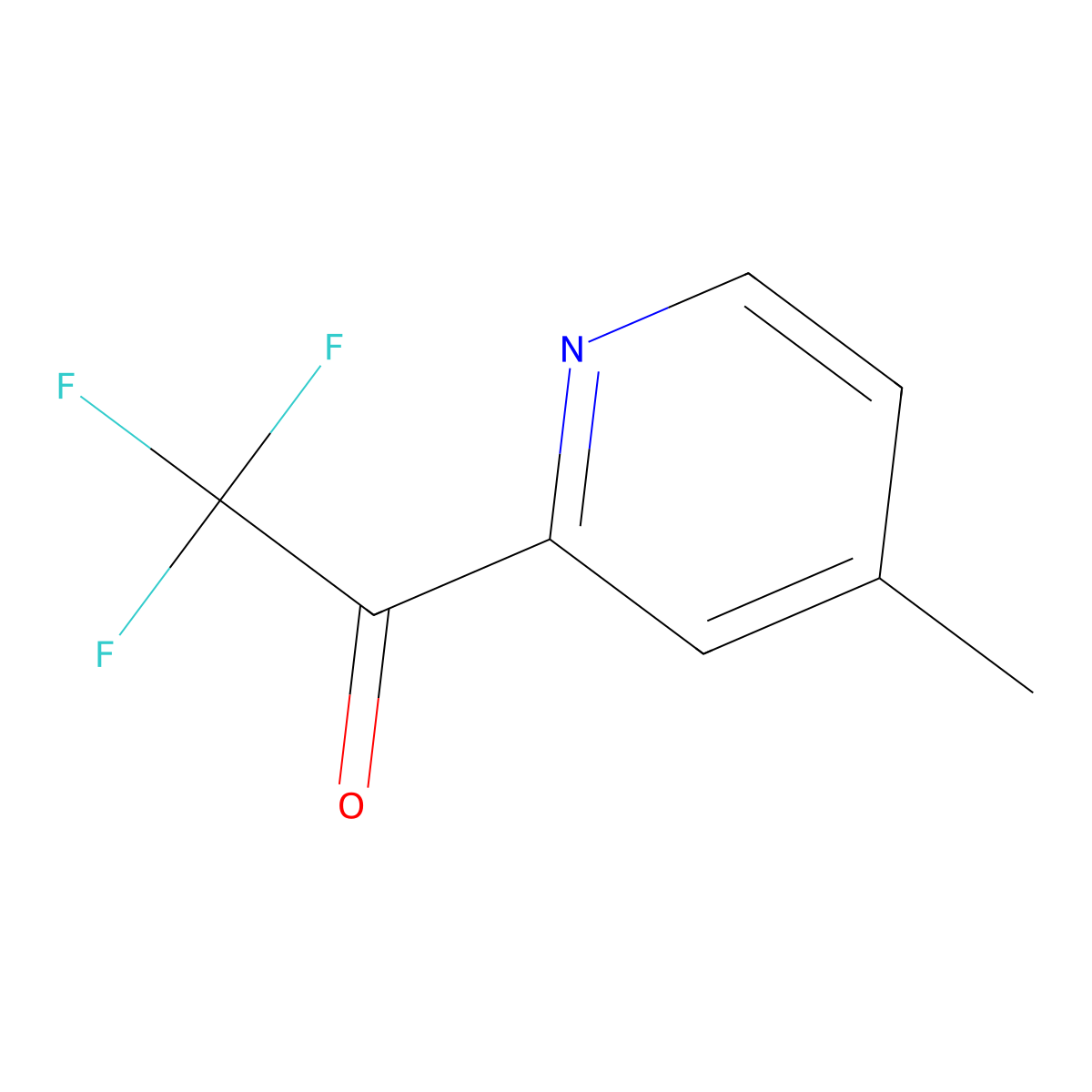 2,2,2-Trifluoro-1-(4-methylpyridin-2-yl)ethanone molecular structure, CAS 1060804-97-8