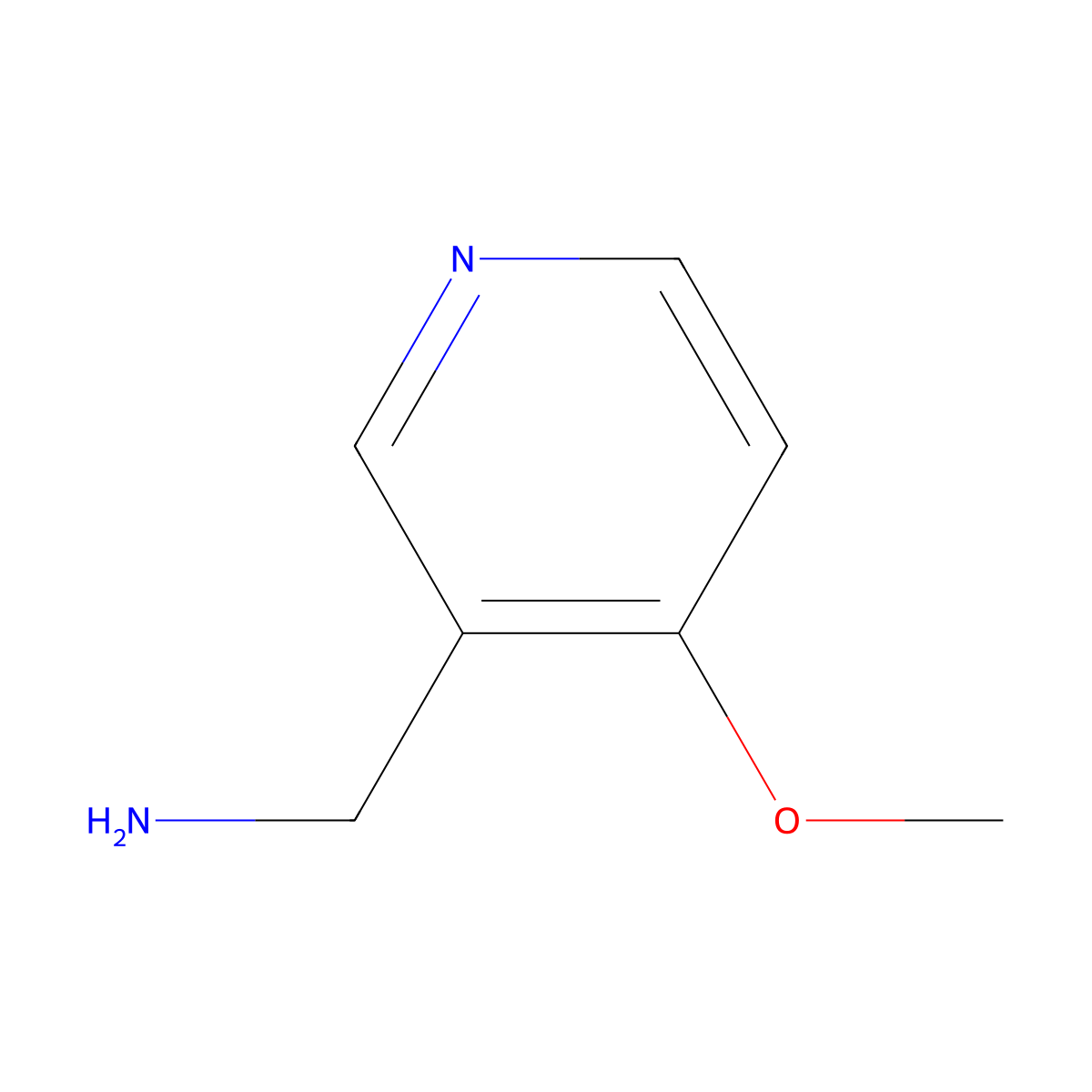 (4-Methoxypyridin-3-yl)methanamine molecular structure, CAS 1060805-04-0