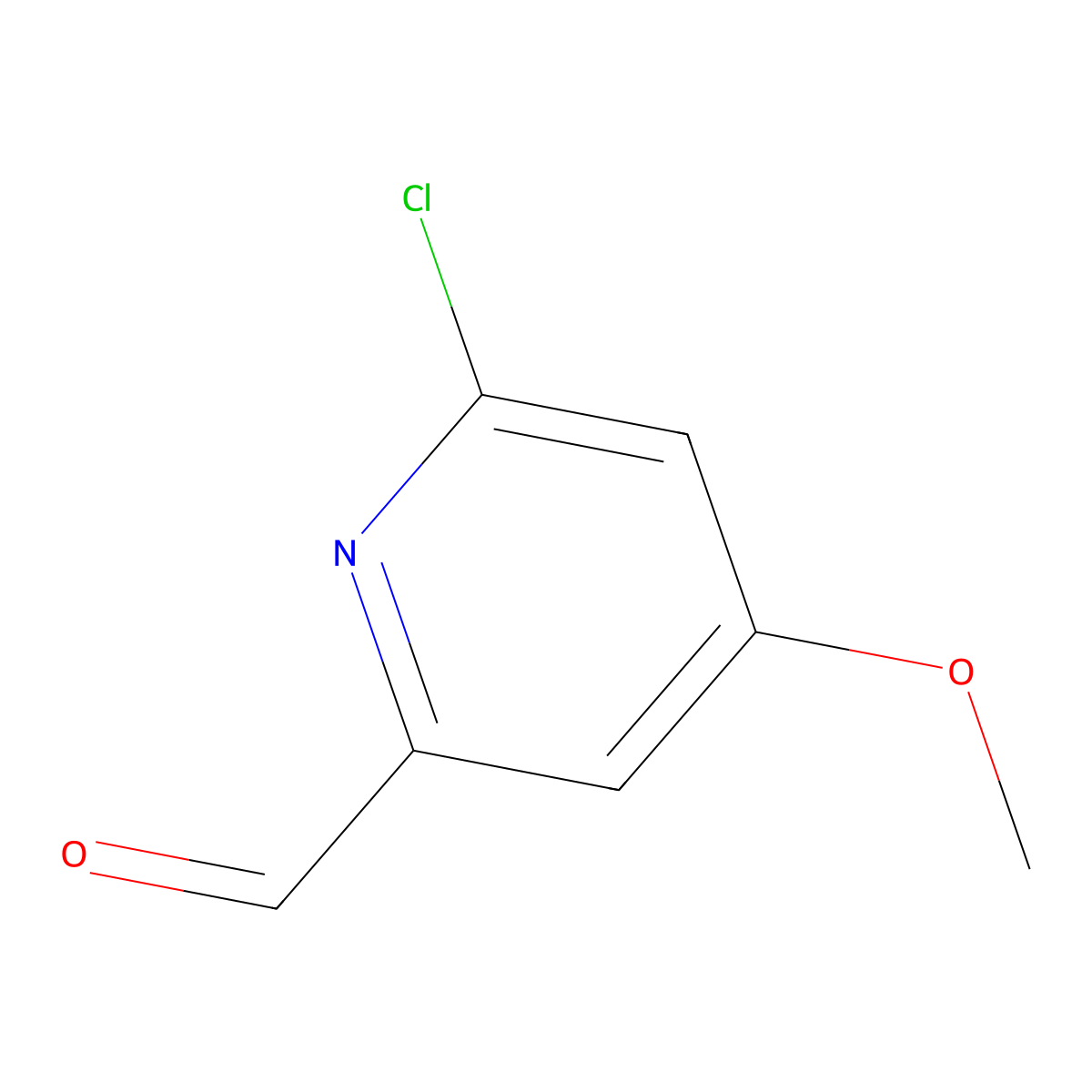 6-Chloro-4-methoxypicolinaldehyde molecular structure, CAS 1060805-05-1