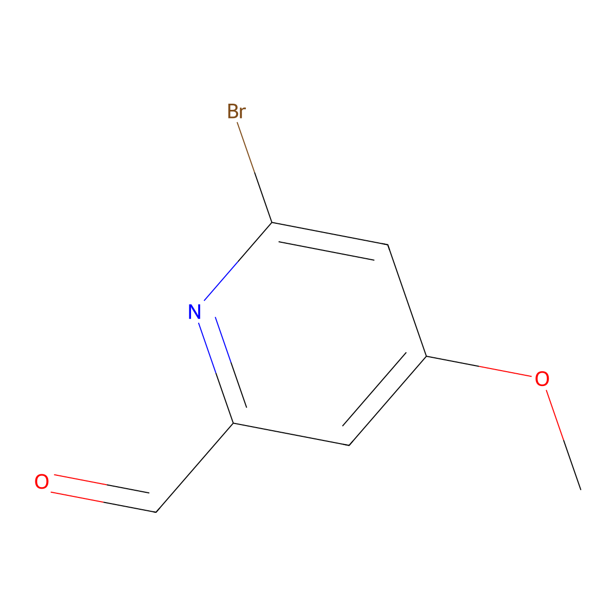 6-Bromo-4-methoxypicolinaldehyde molecular structure, CAS 1060805-07-3