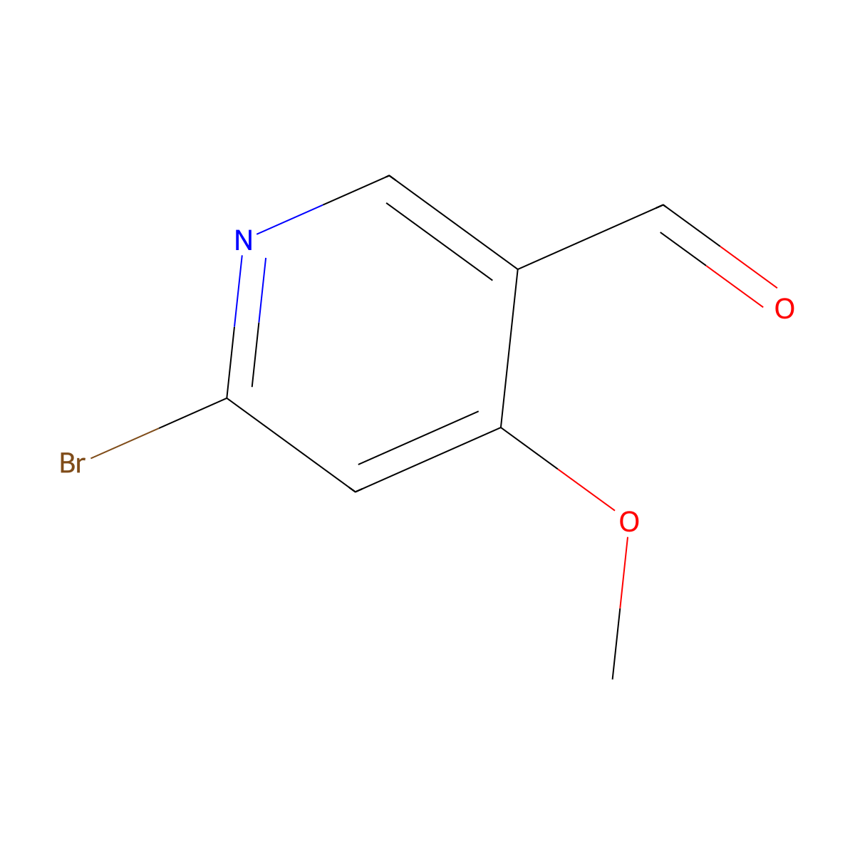 6-Bromo-4-methoxynicotinaldehyde molecular structure, CAS 1060805-10-8
