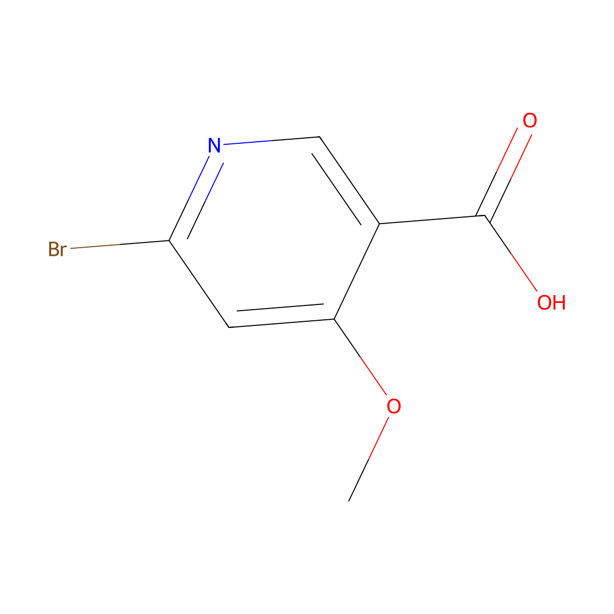 6-Bromo-4-methoxynicotinic acid molecular structure, CAS 1060805-14-2