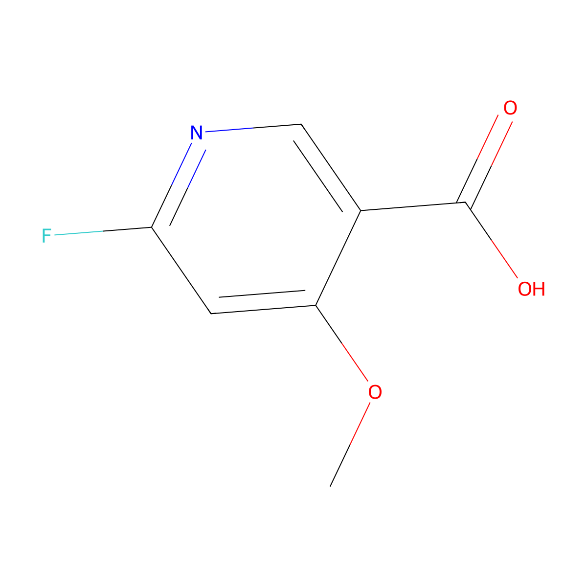 6-Fluoro-4-methoxynicotinic acid molecular structure, CAS 1060805-17-5