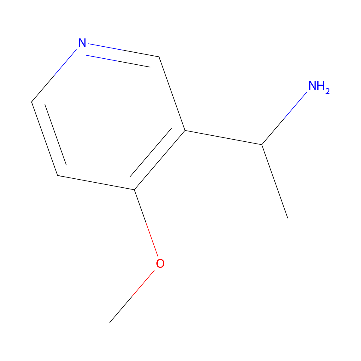 1-(4-Methoxypyridin-3-YL)ethan-1-amine molecular structure, CAS 1060805-37-9