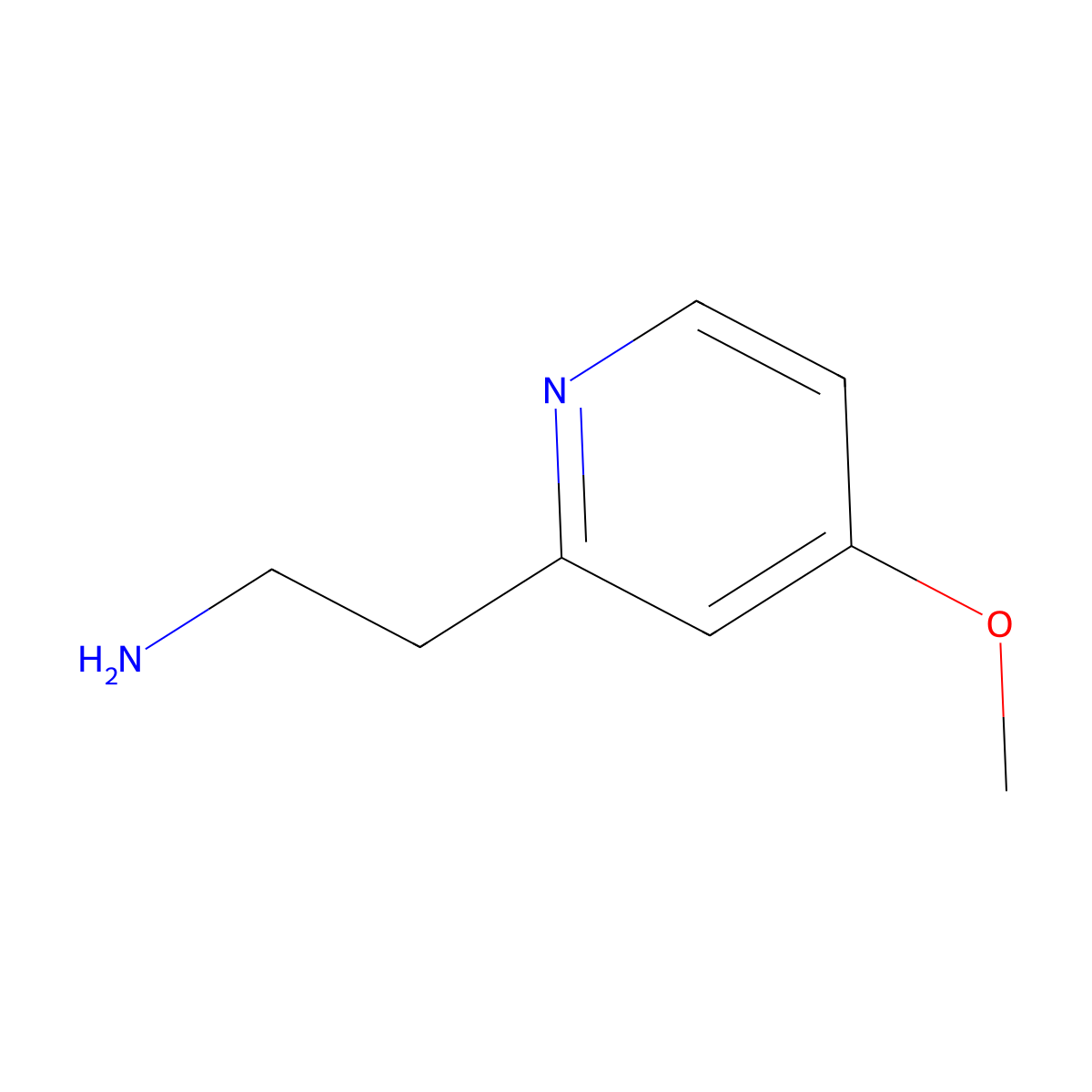 2-(4-Methoxypyridin-2-YL)ethanamine molecular structure, CAS 1060805-38-0