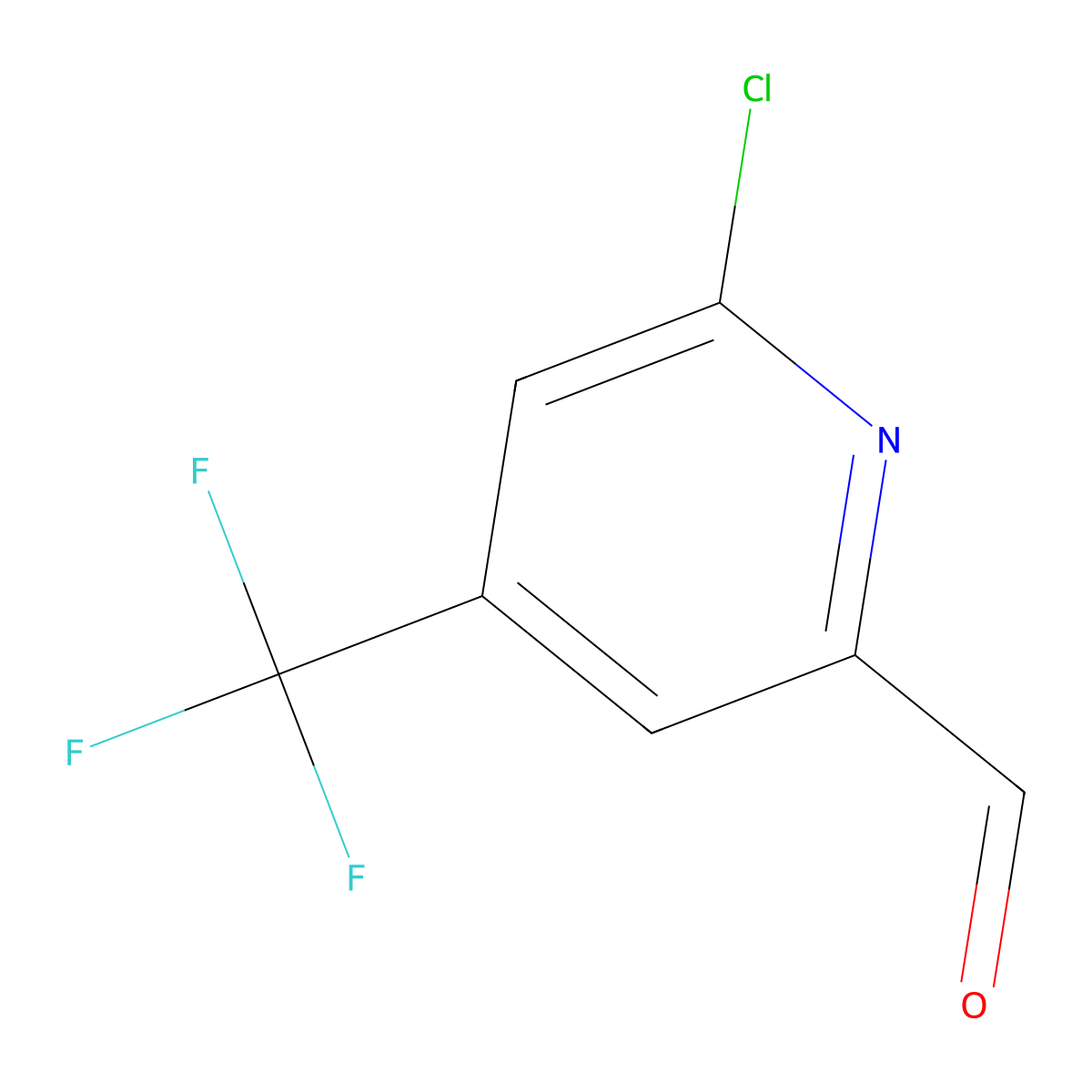 6-Chloro-4-(trifluoromethyl)pyridine-2-carbaldehyde molecular structure, CAS 1060805-47-1