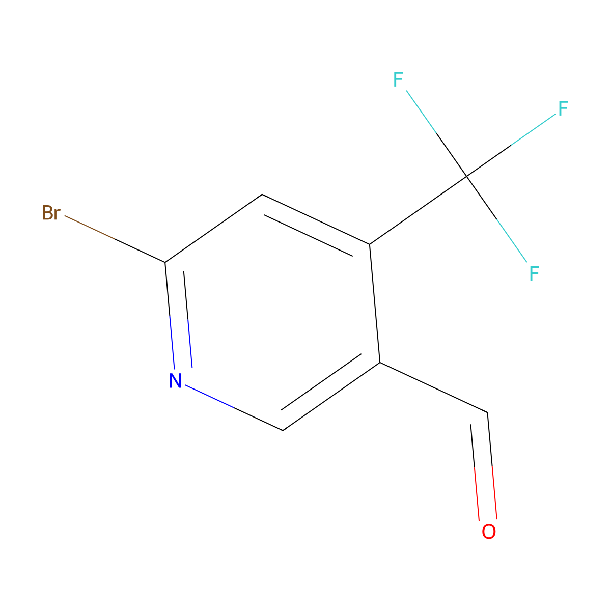 6-Bromo-4-(trifluoromethyl)nicotinaldehyde molecular structure, CAS 1060805-48-2