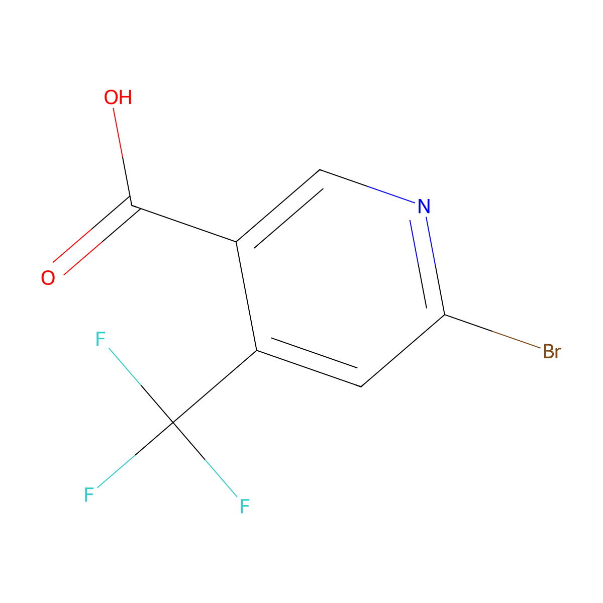 6-Bromo-4-(trifluoromethyl)nicotinic acid molecular structure, CAS 1060805-50-6
