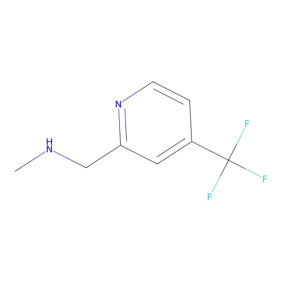 Methyl-(4-trifluoromethyl-pyridin-2-ylmethyl)-amine molecular structure, CAS 1060805-52-8