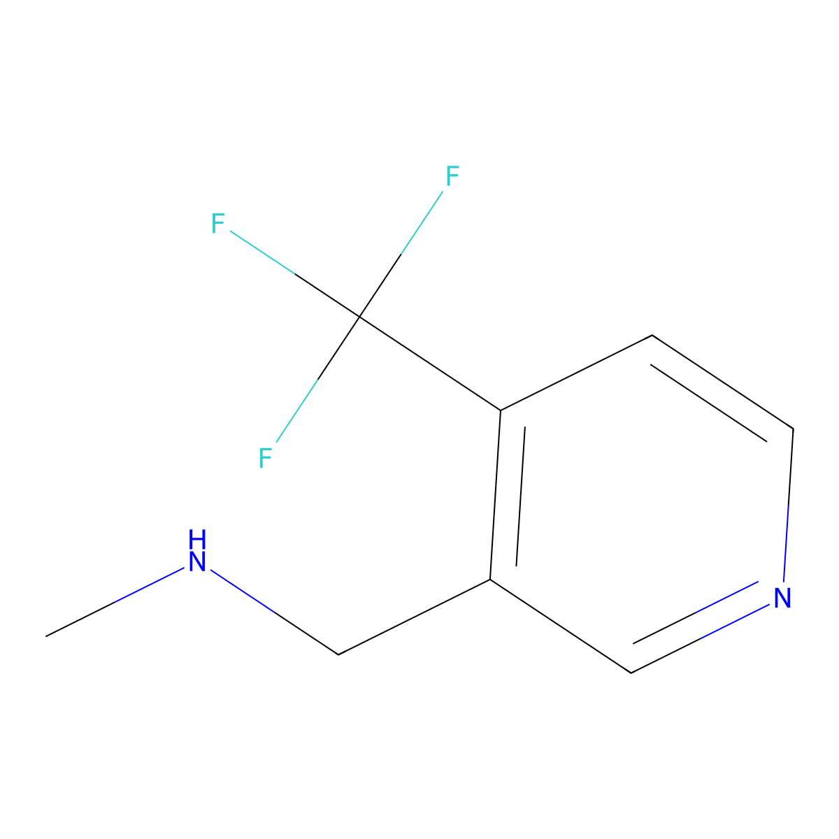 Methyl-(4-trifluoromethyl-pyridin-3-ylmethyl)-amine molecular structure, CAS 1060805-54-0