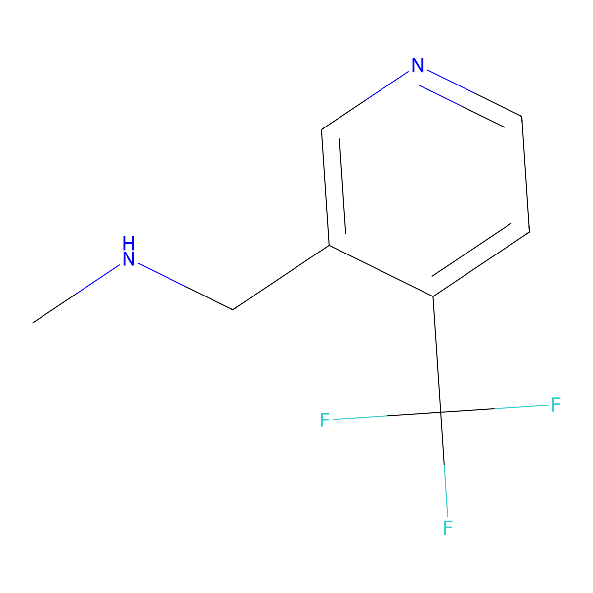Methyl-(4-trifluoromethyl-pyridin-3-ylmethyl)-amine molecular structure, CAS 1060805-54-0