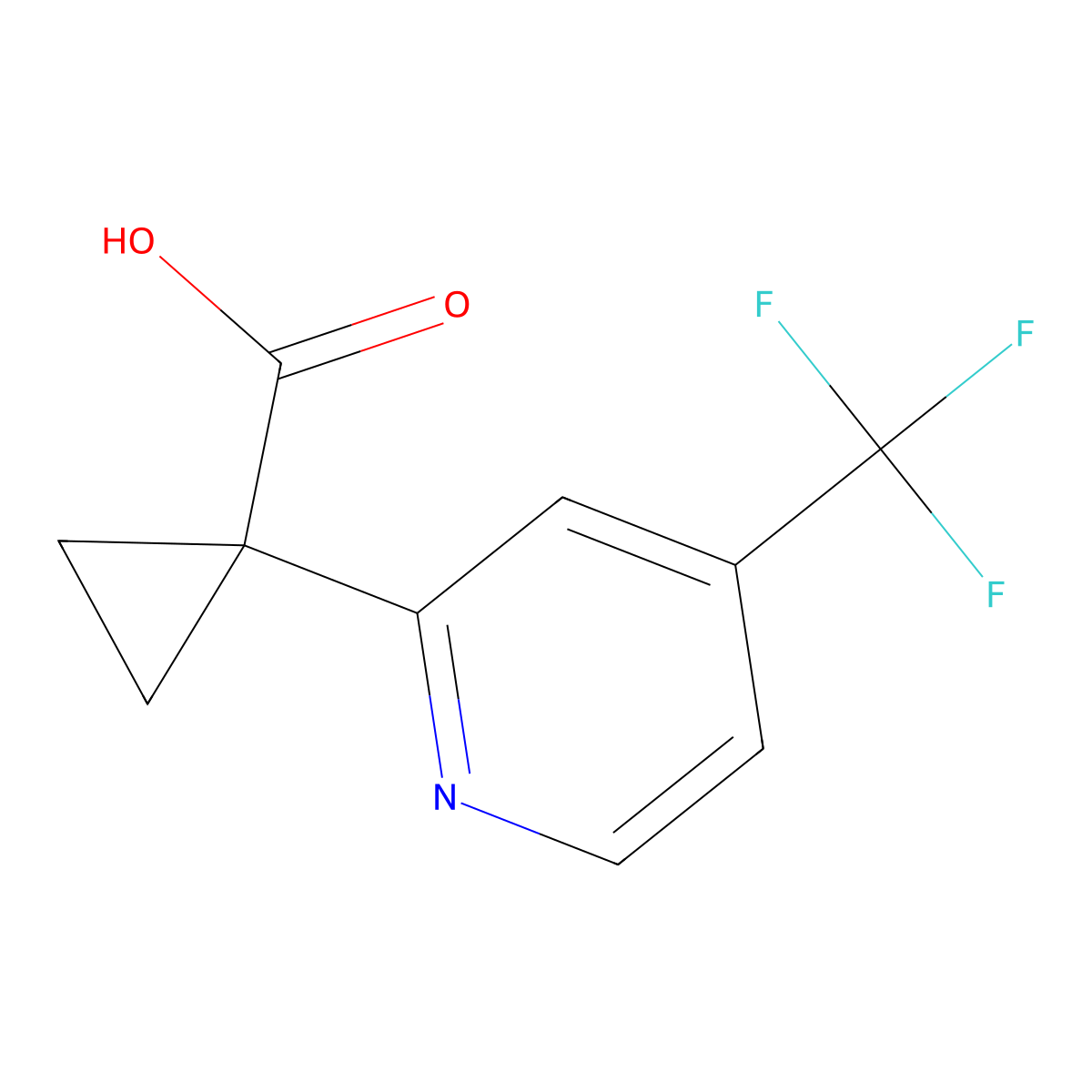 1-(4-(Trifluoromethyl)pyridin-2-YL)cyclopropanecarboxylic acid molecular structure, CAS 1060805-58-4