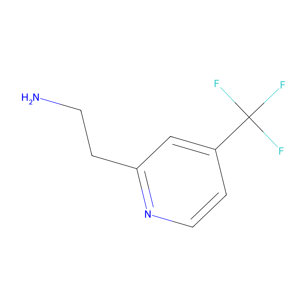 4-(Trifluoromethyl)-2-pyridineethanamine molecular structure, CAS 1060805-59-5