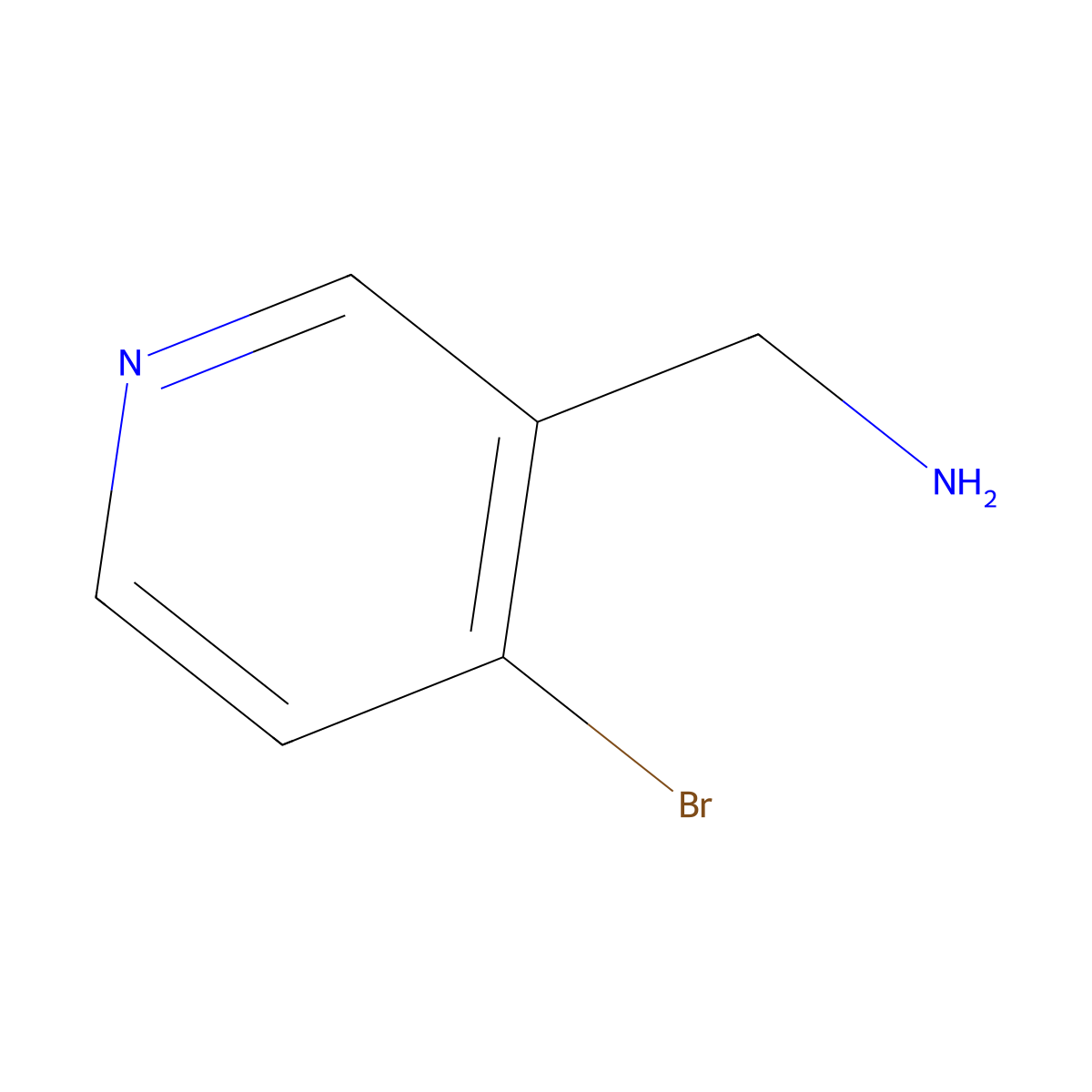(4-Bromopyridin-3-YL)methanamine molecular structure, CAS 1060805-63-1
