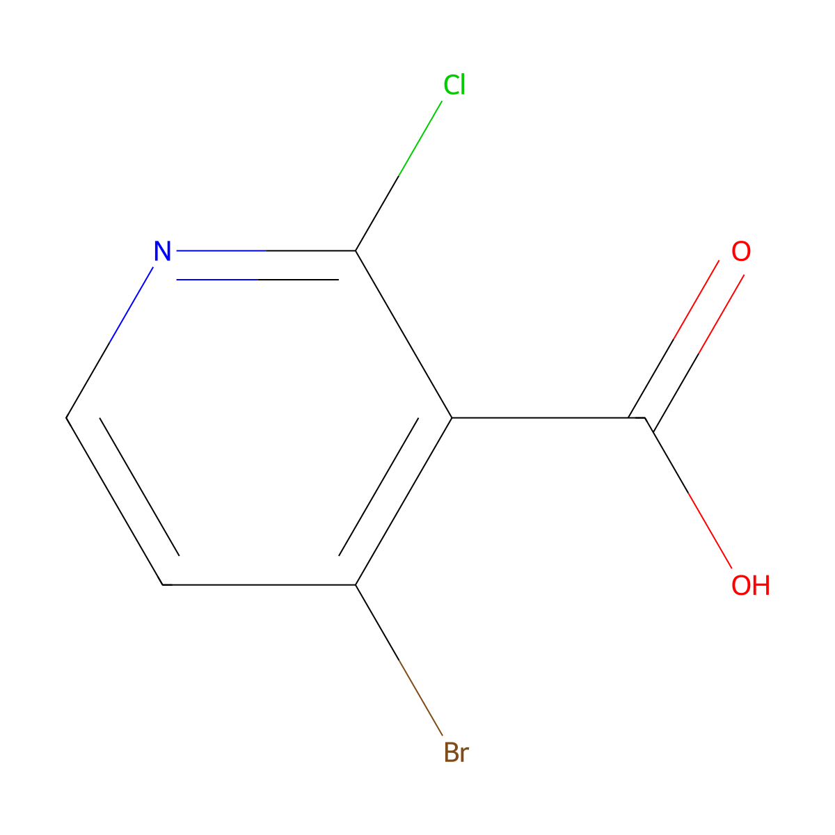 4-Bromo-2-chloronicotinic acid molecular structure, CAS 1060805-68-6