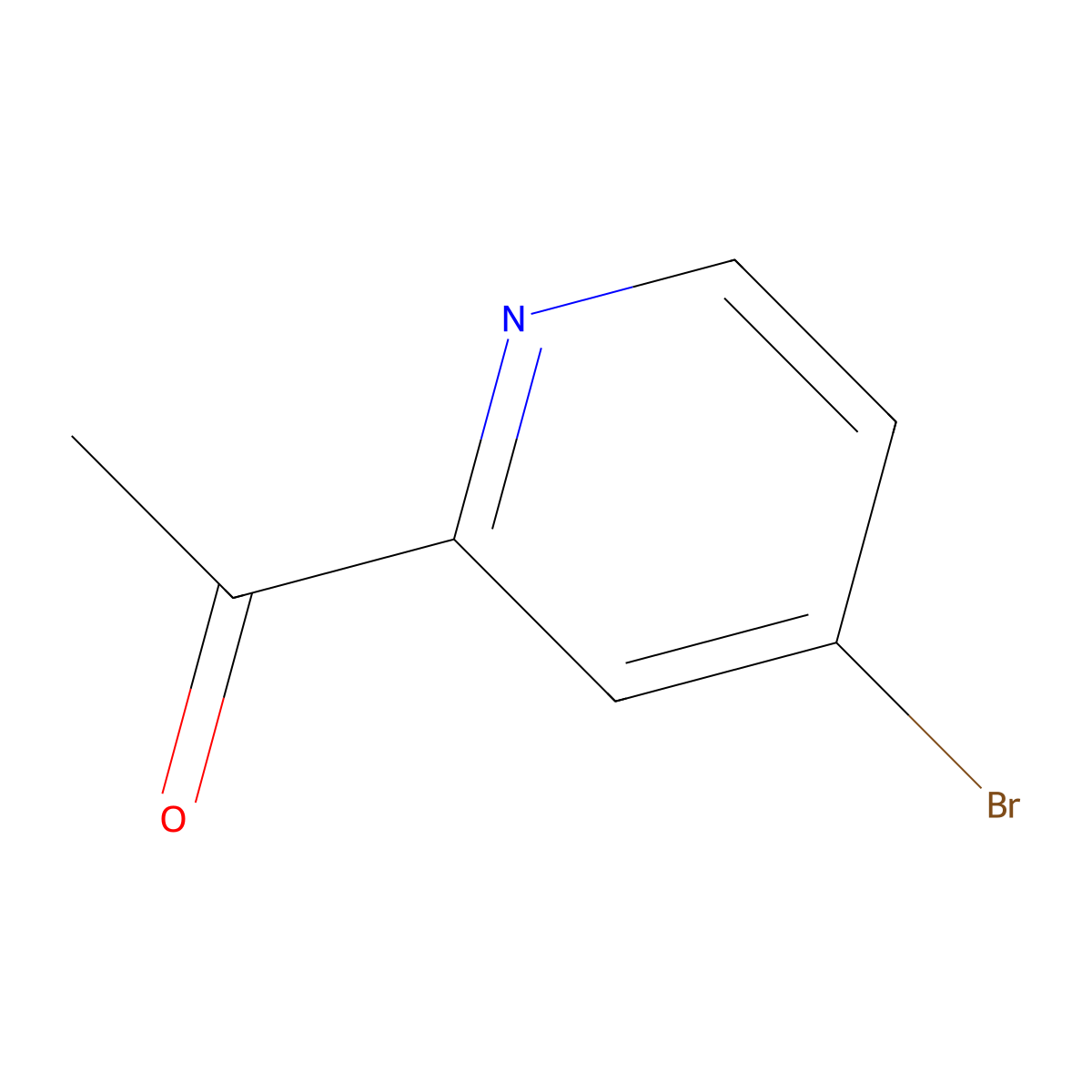 1-(4-Bromopyridin-2-yl)ethan-1-one molecular structure, CAS 1060805-69-7