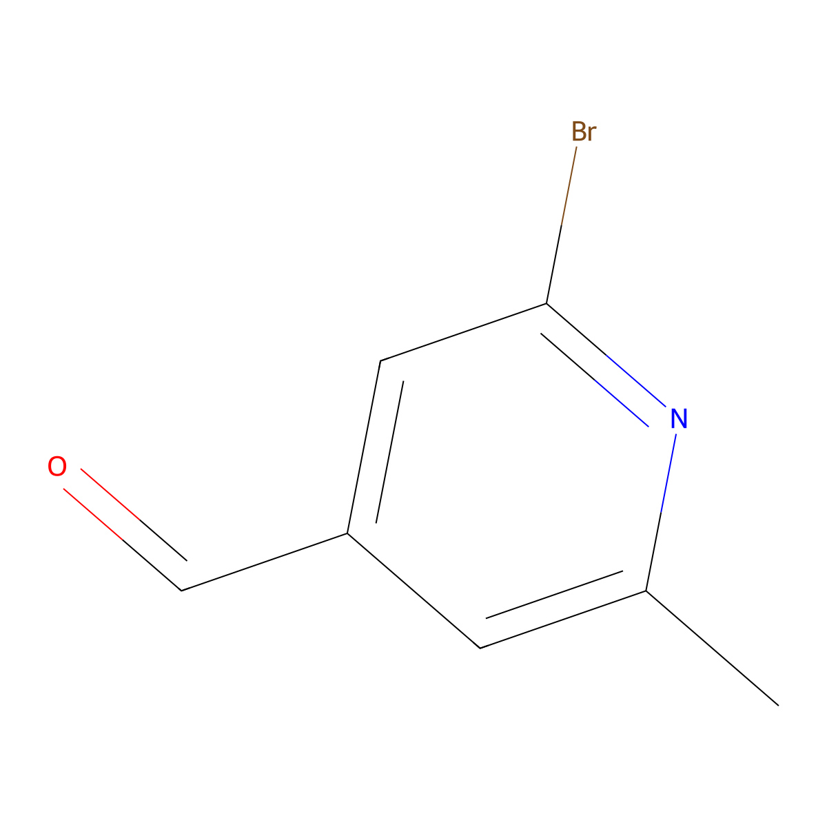 2-Bromo-6-methylisonicotinaldehyde molecular structure, CAS 1060805-89-1