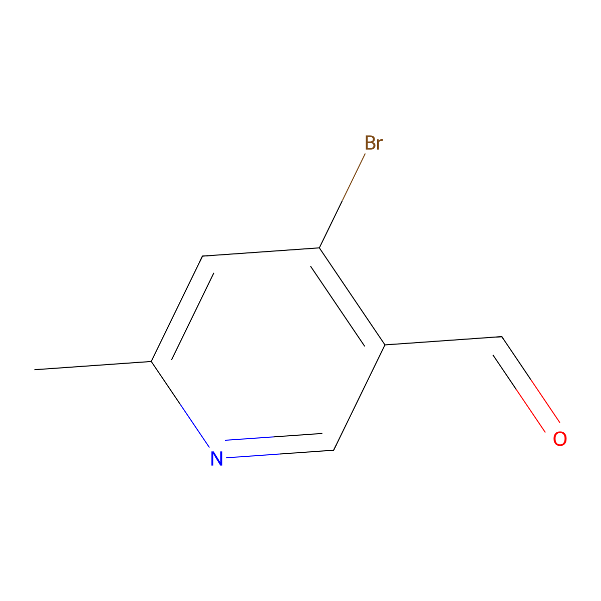 4-Bromo-6-methylnicotinaldehyde molecular structure, CAS 1060805-91-5