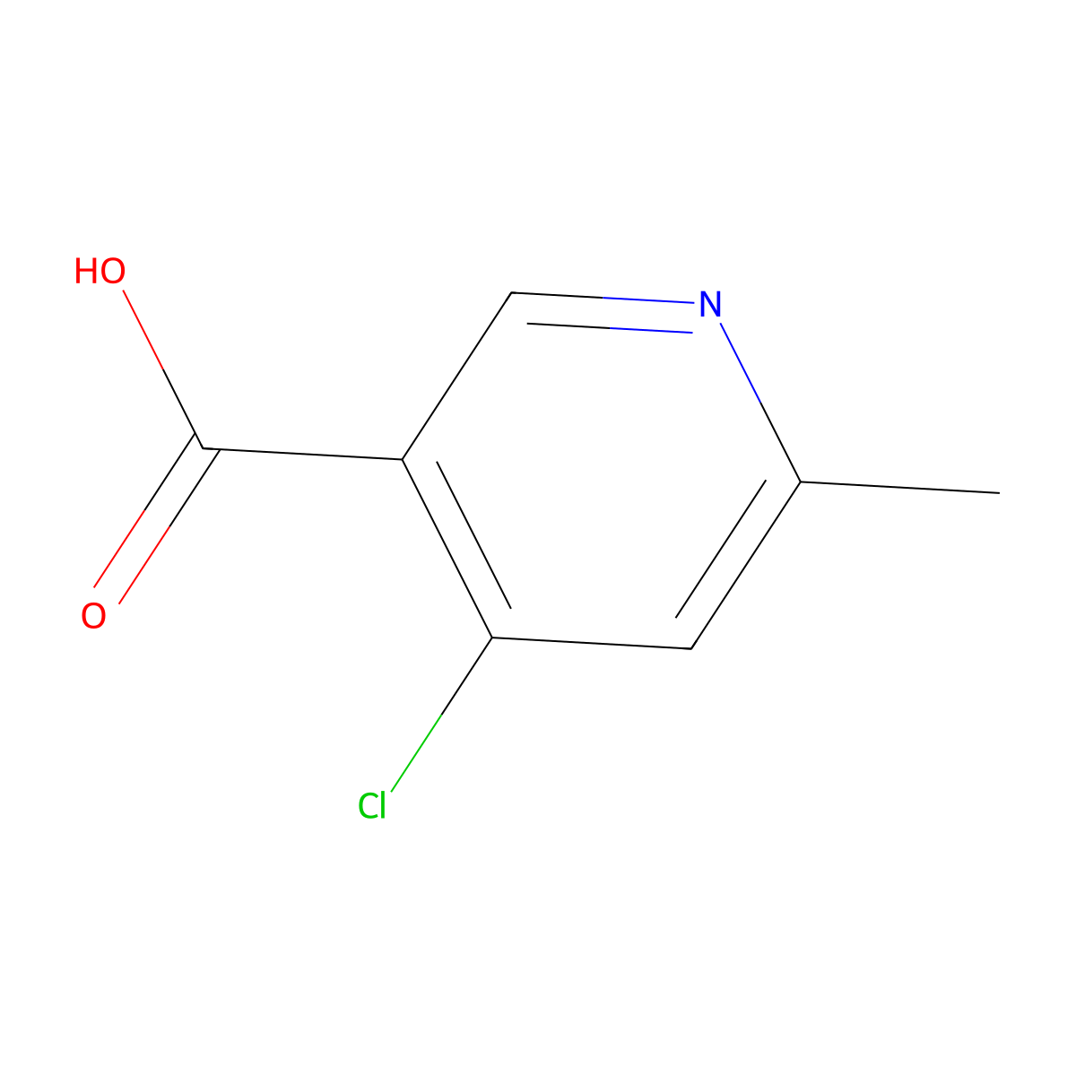 4-Chloro-6-methylpyridine-3-carboxylic acid molecular structure, CAS 1060805-95-9