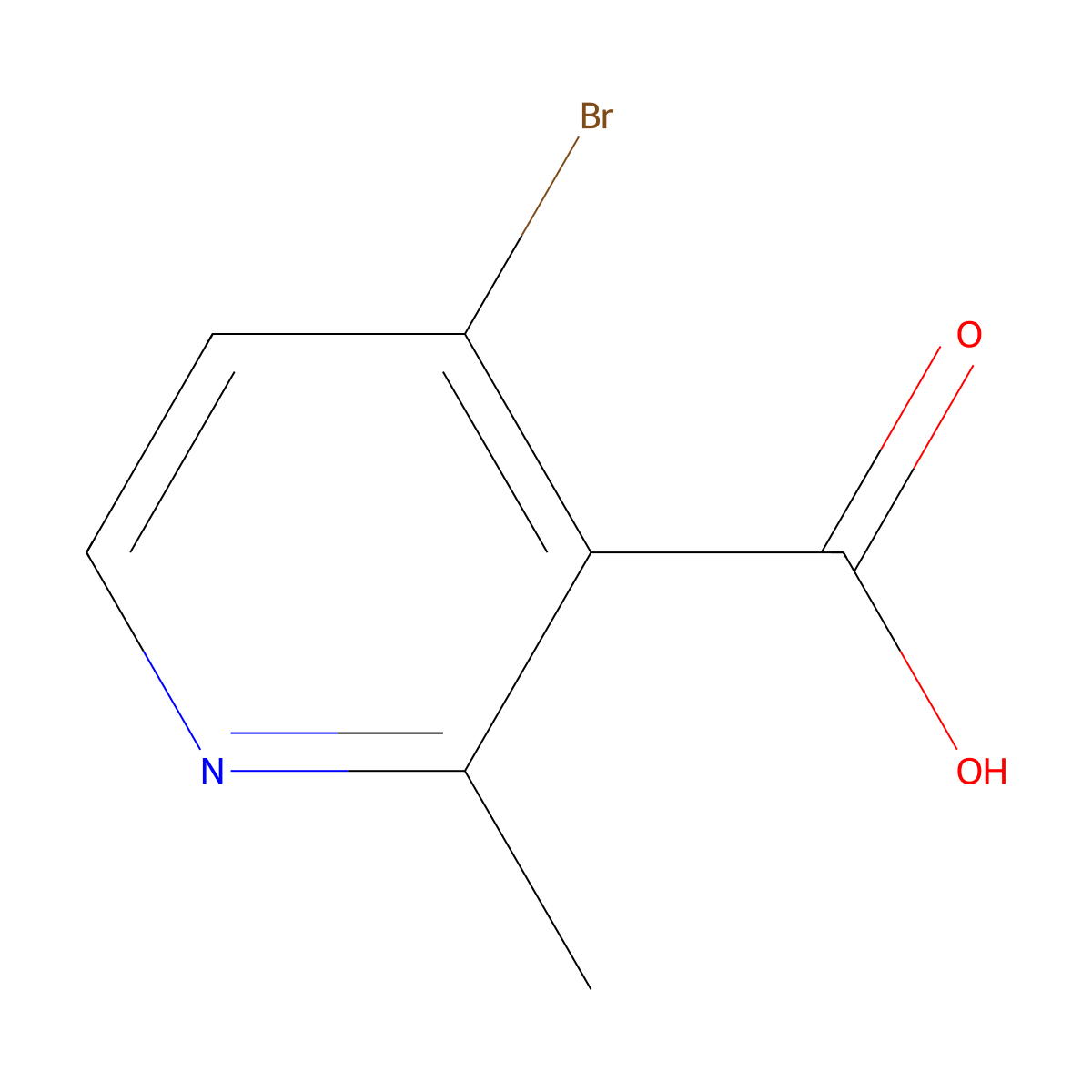 4-Bromo-2-methylnicotinic acid molecular structure, CAS 1060805-98-2