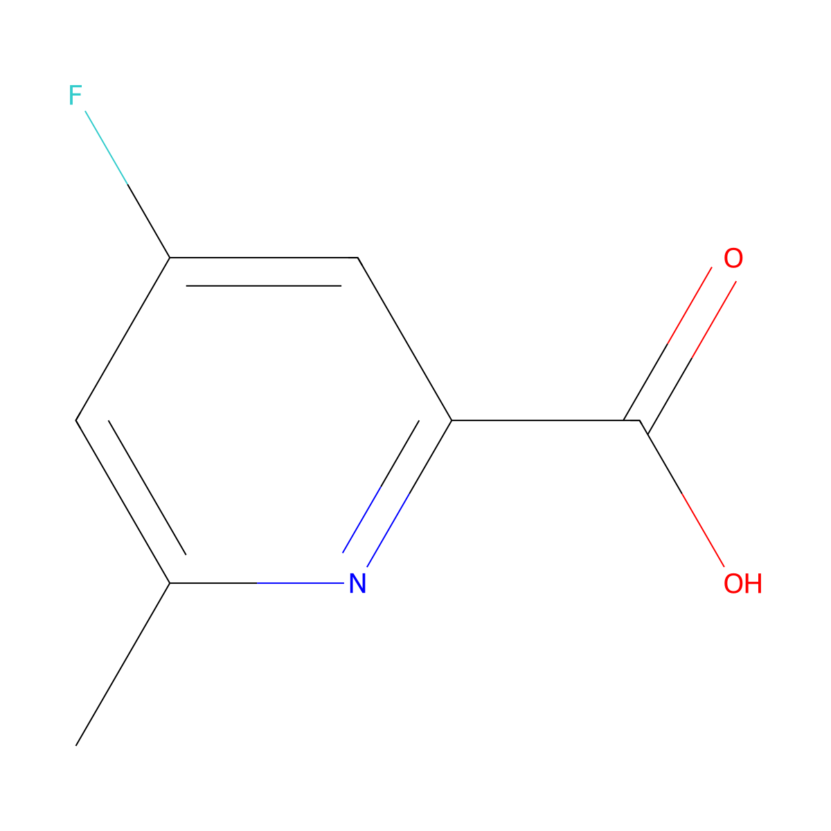 4-Fluoro-6-methylpicolinic acid molecular structure, CAS 1060805-99-3