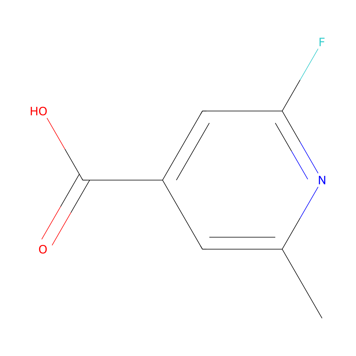 2-Fluoro-6-methylisonicotinic acid molecular structure, CAS 1060806-00-9