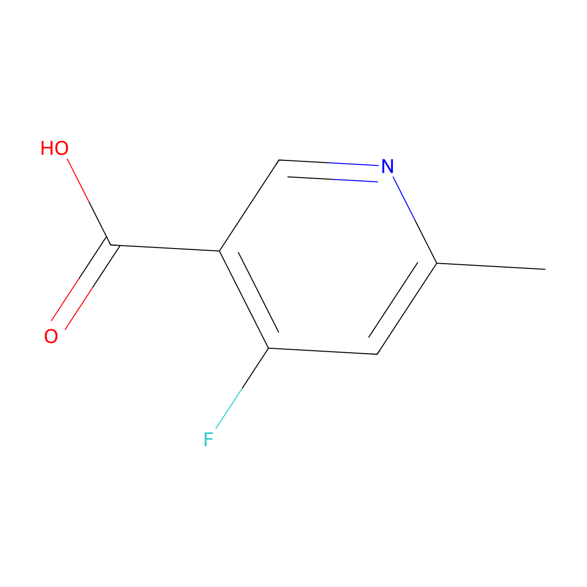4-Fluoro-6-methylnicotinic acid molecular structure, CAS 1060806-01-0