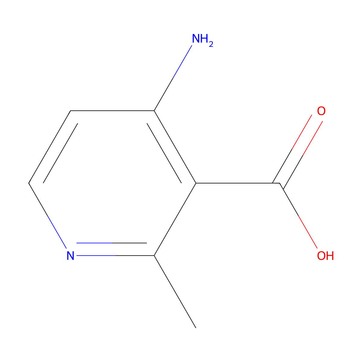 4-Amino-2-methylnicotinic acid molecular structure, CAS 1060806-06-5