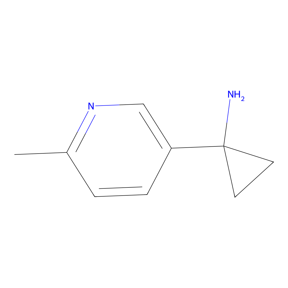 1-(6-Methylpyridin-3-YL)cyclopropan-1-amine molecular structure, CAS 1060806-10-1