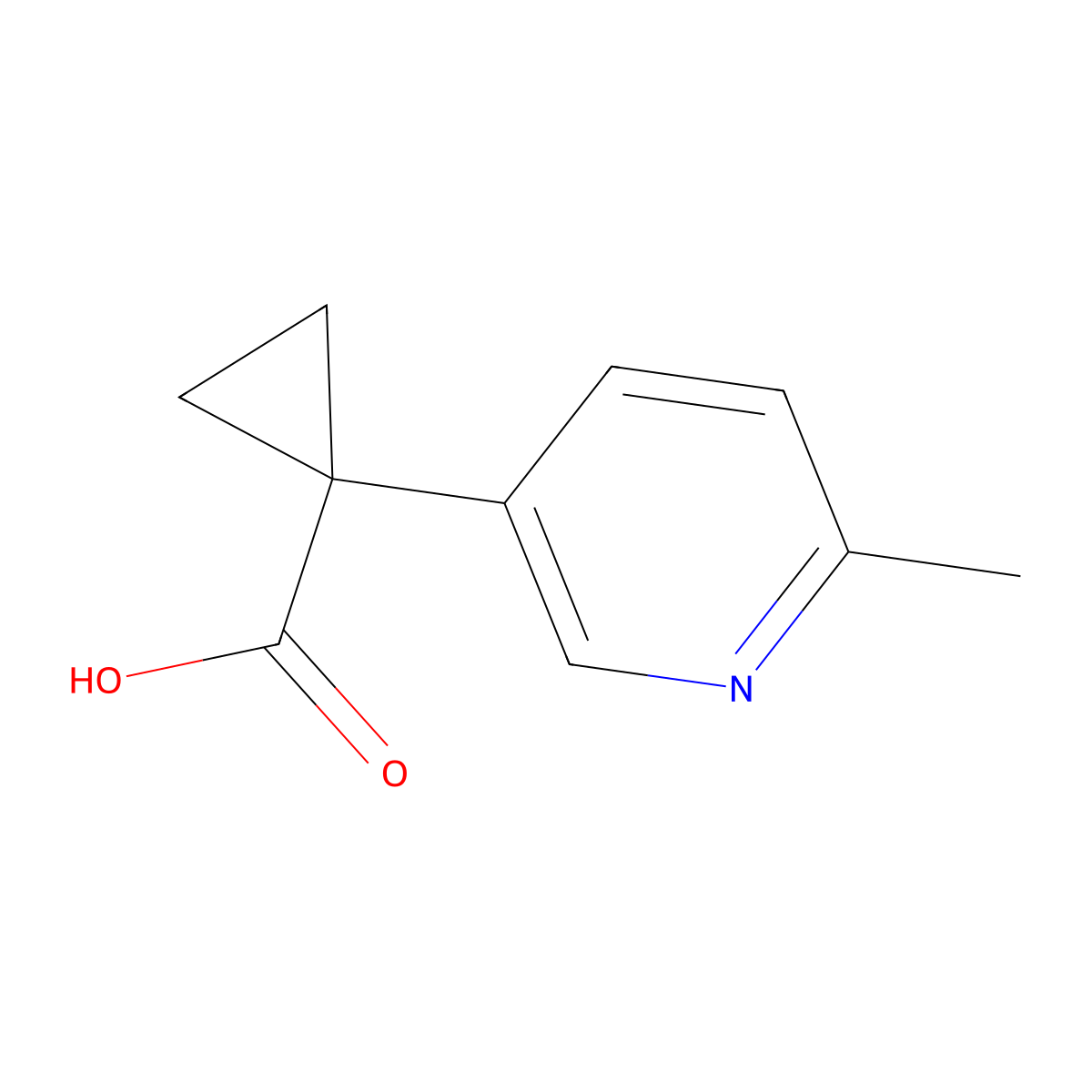 1-(6-Methylpyridin-3-YL)cyclopropane-1-carboxylic acid molecular structure, CAS 1060806-14-5