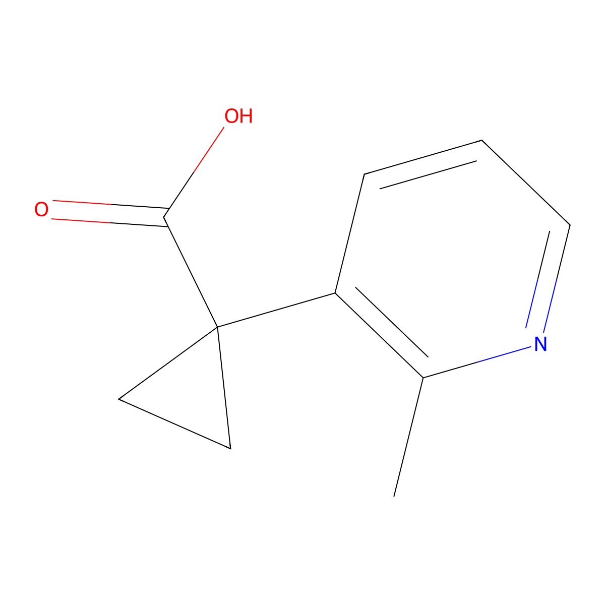 1-(2-Methylpyridin-3-YL)cyclopropane-1-carboxylic acid molecular structure, CAS 1060806-17-8