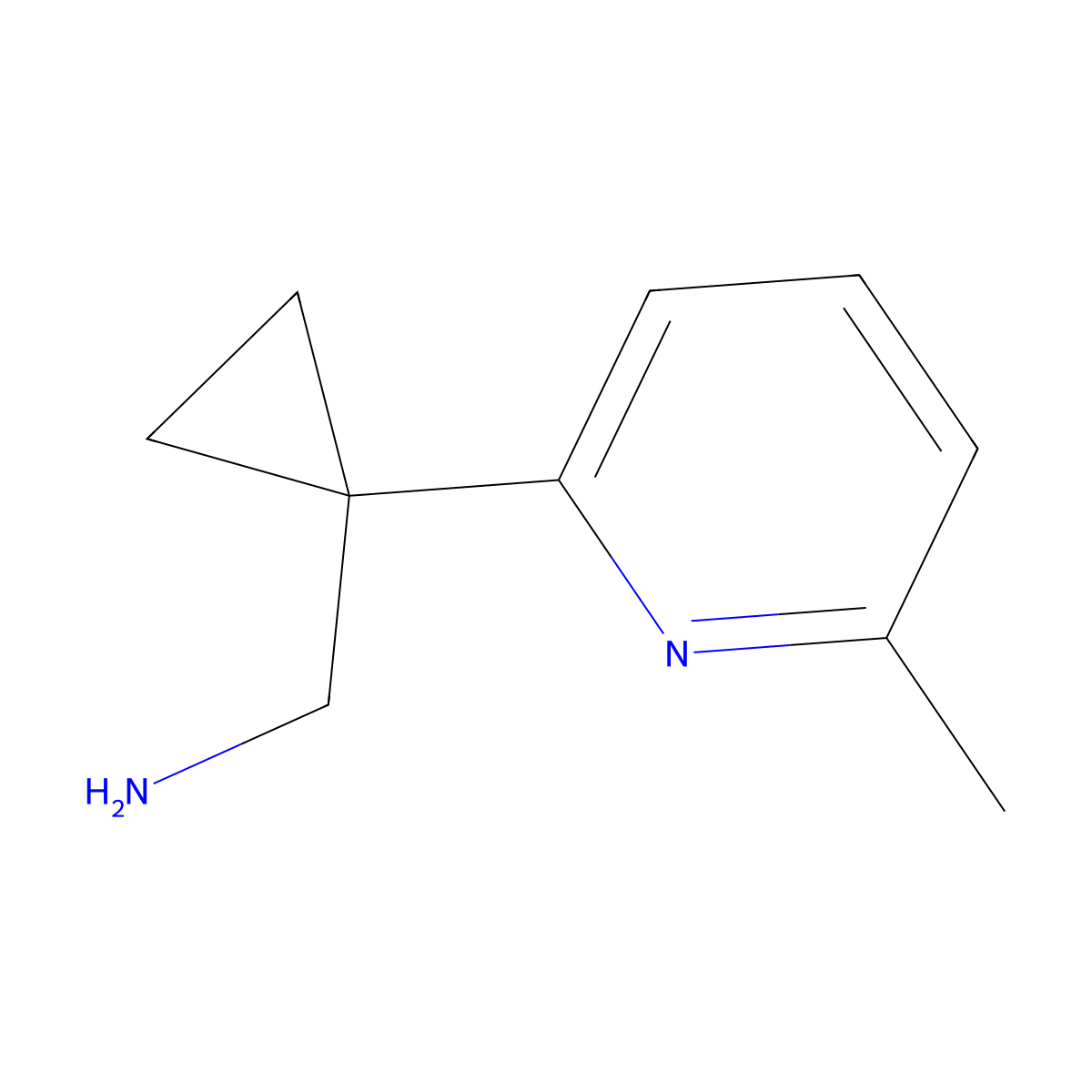 (1-(6-Methylpyridin-2-YL)cyclopropyl)methanamine molecular structure, CAS 1060806-20-3