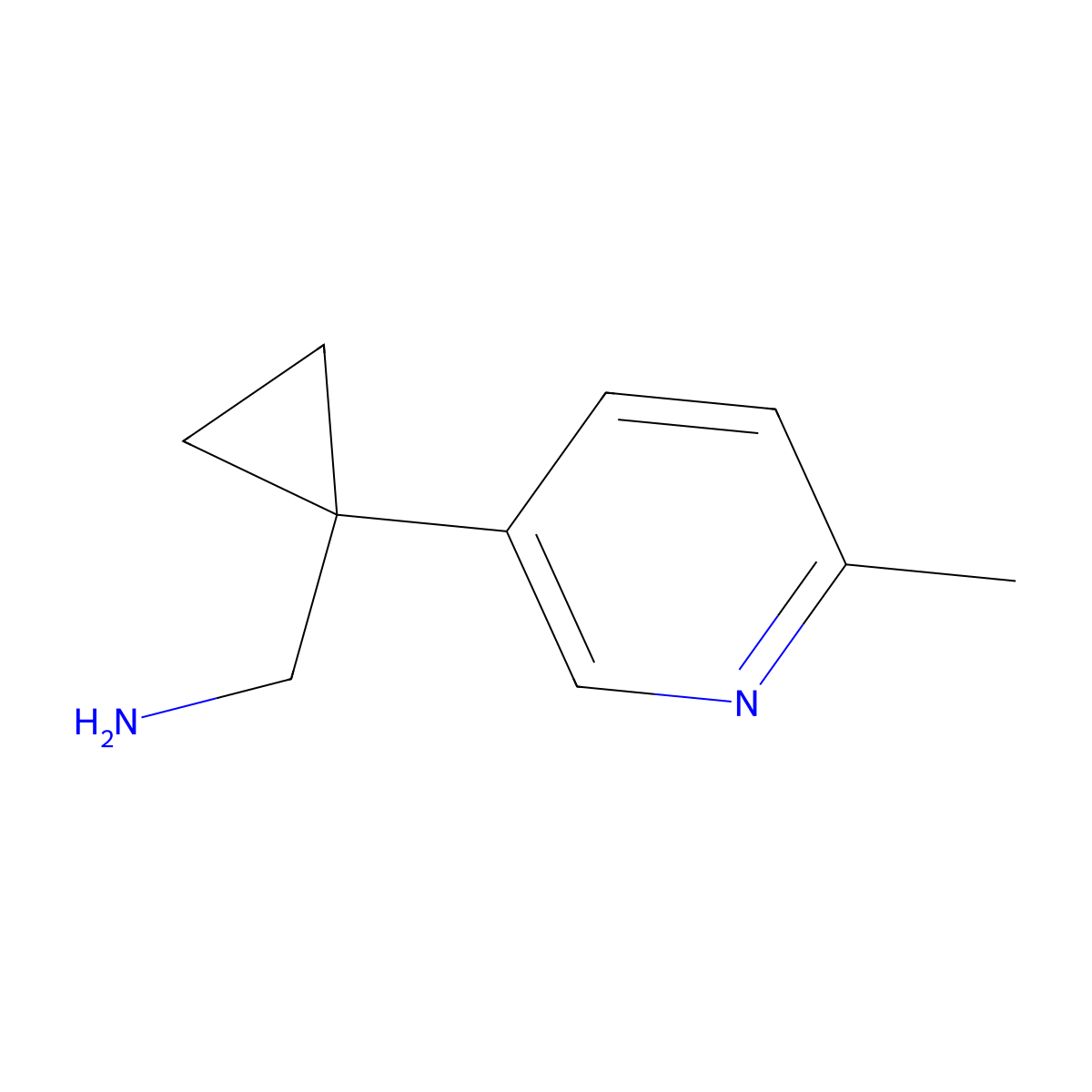(1-(6-Methylpyridin-3-YL)cyclopropyl)methanamine molecular structure, CAS 1060806-22-5
