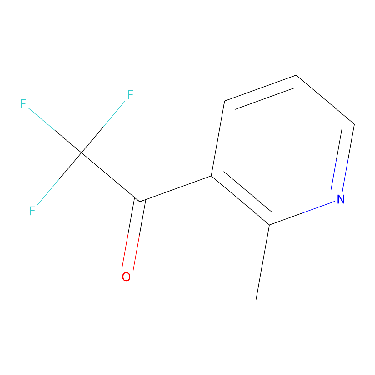 2,2,2-Trifluoro-1-(2-methylpyridin-3-YL)ethan-1-one molecular structure, CAS 1060806-25-8