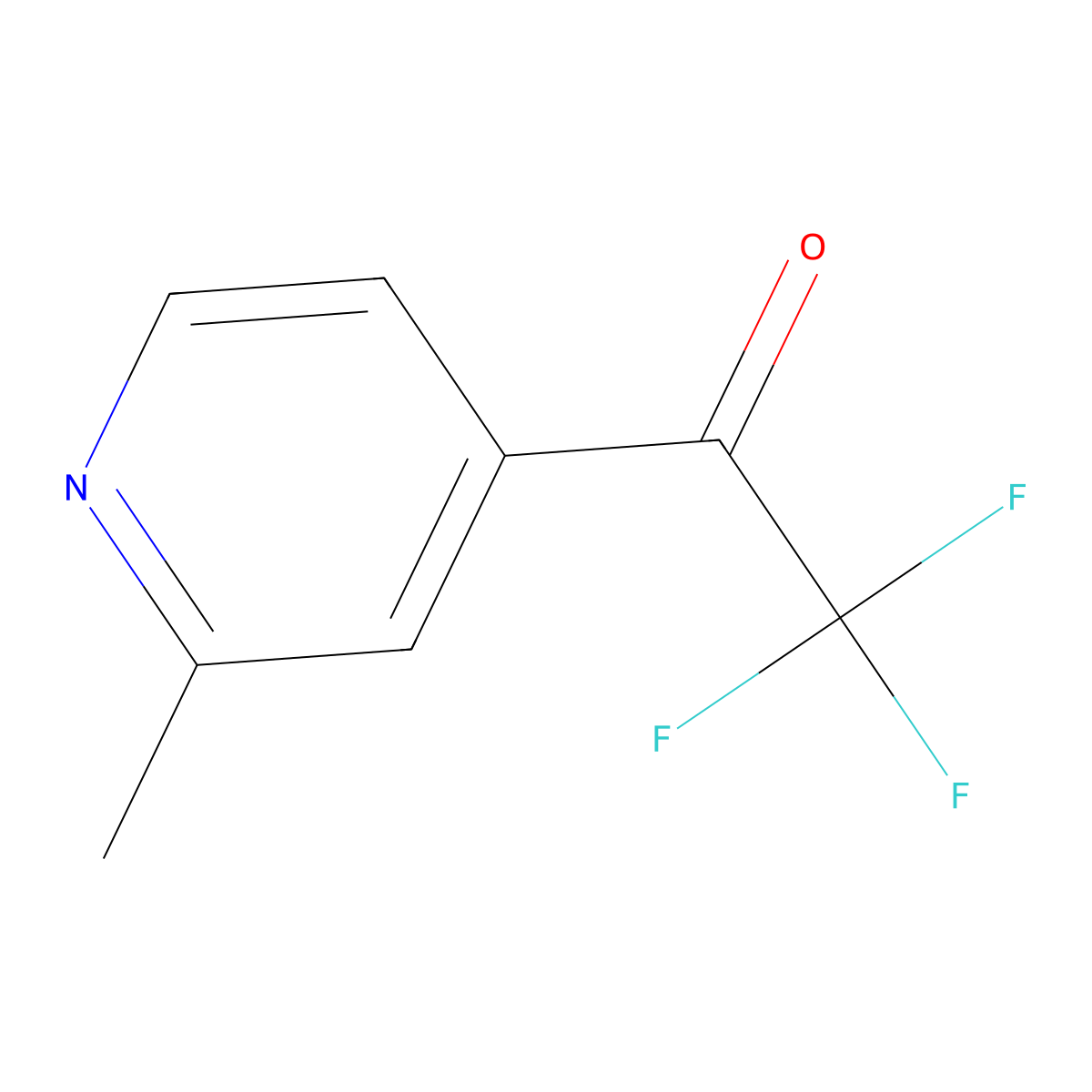2,2,2-Trifluoro-1-(2-methylpyridin-4-YL)ethan-1-one molecular structure, CAS 1060806-28-1