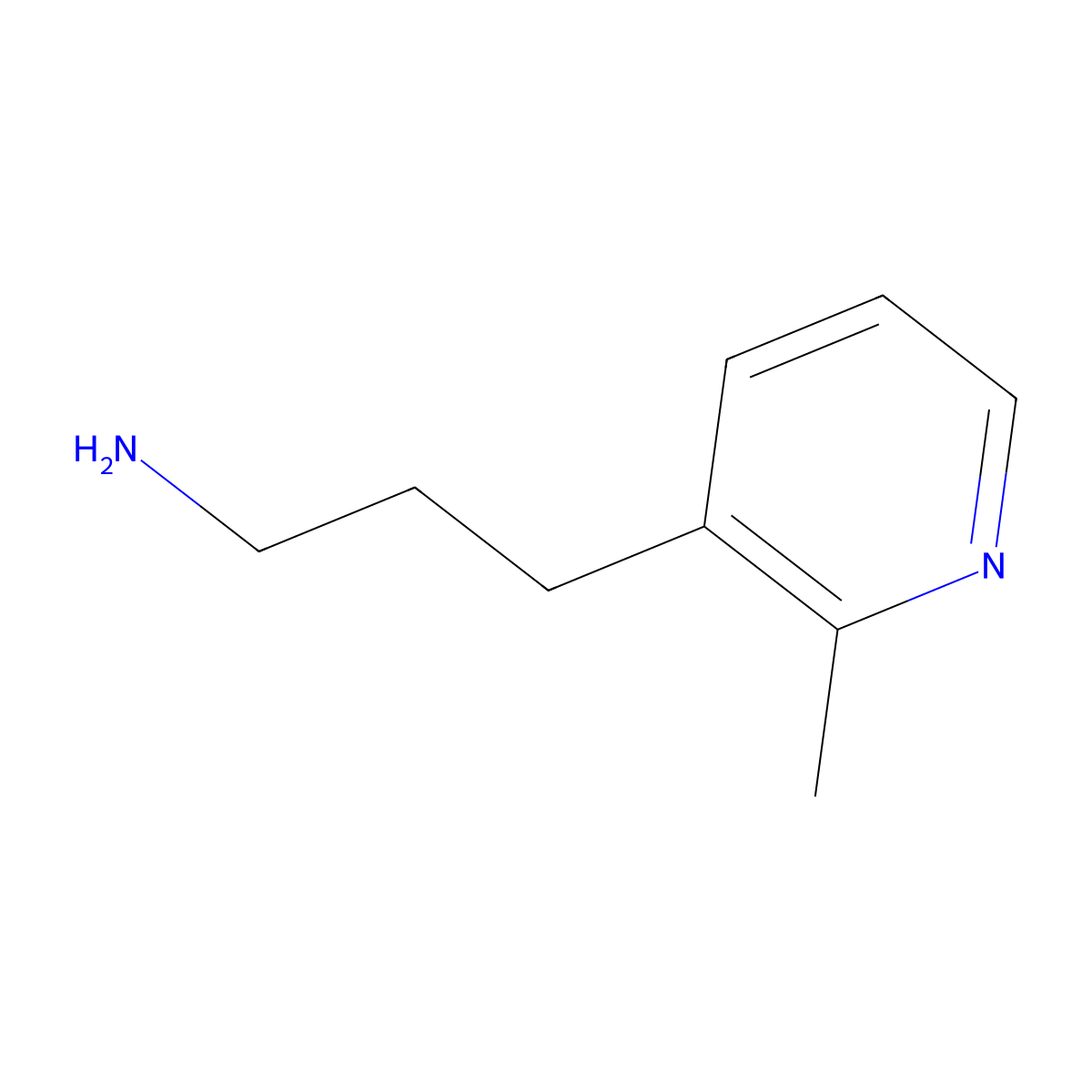 2-Methyl-3-pyridinepropanamine molecular structure, CAS 1060806-37-2