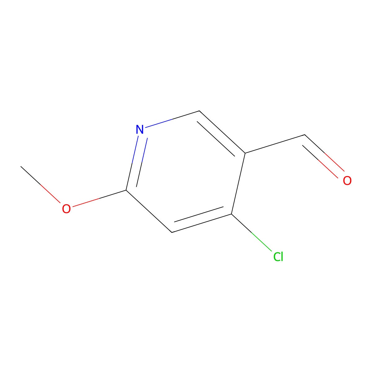 4-Chloro-6-methoxynicotinaldehyde molecular structure, CAS 1060806-50-9