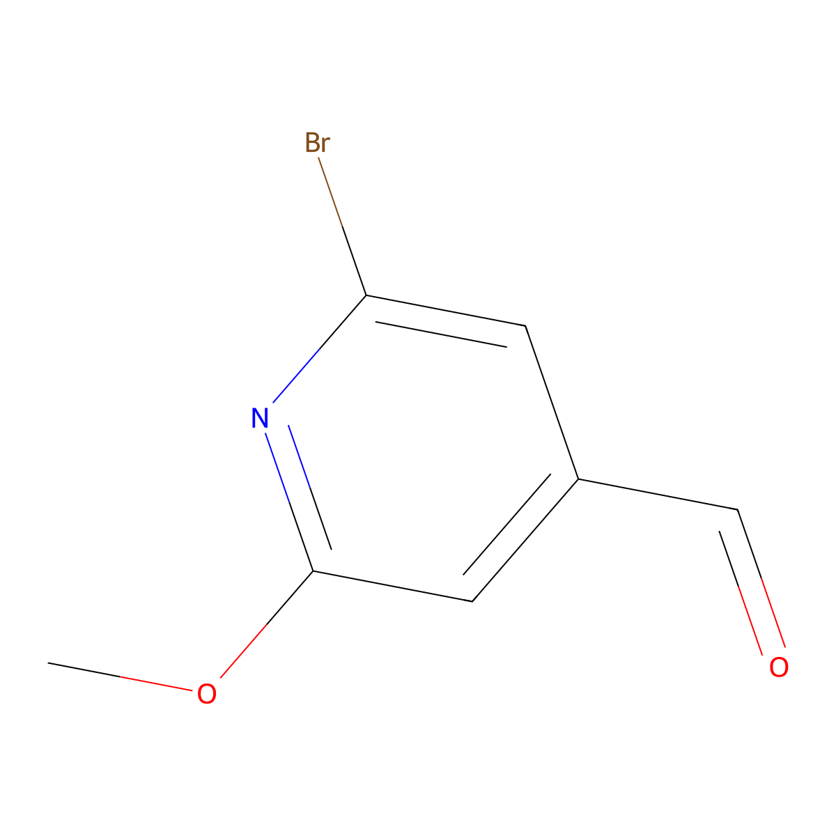 2-Bromo-6-methoxyisonicotinaldehyde molecular structure, CAS 1060806-54-3