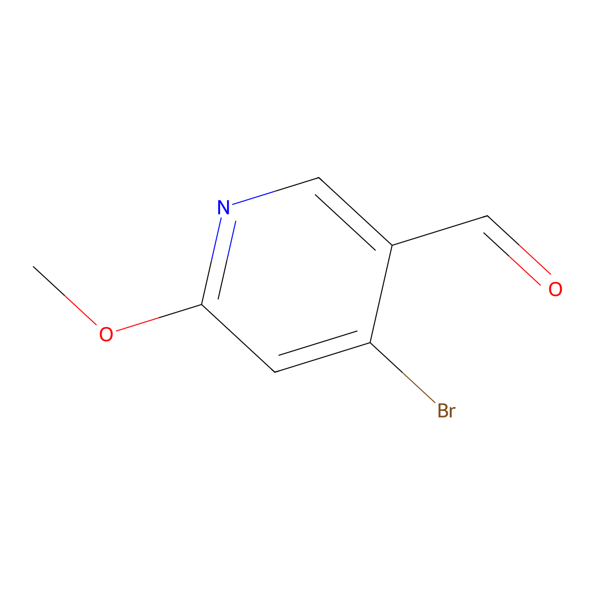 4-Bromo-6-methoxypyridine-3-carbaldehyde molecular structure, CAS 1060806-57-6