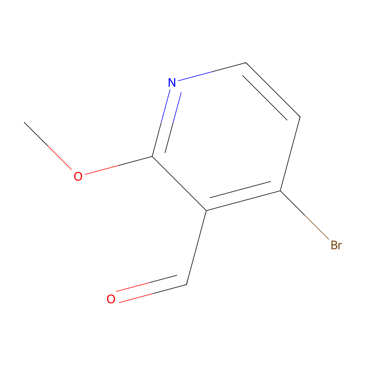 4-Bromo-2-methoxypyridine-3-carbaldehyde molecular structure, CAS 1060806-59-8