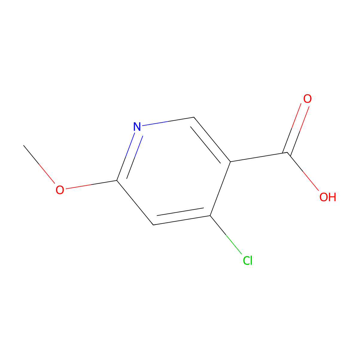 4-Chloro-6-methoxypyridine-3-carboxylic acid molecular structure, CAS 1060806-60-1