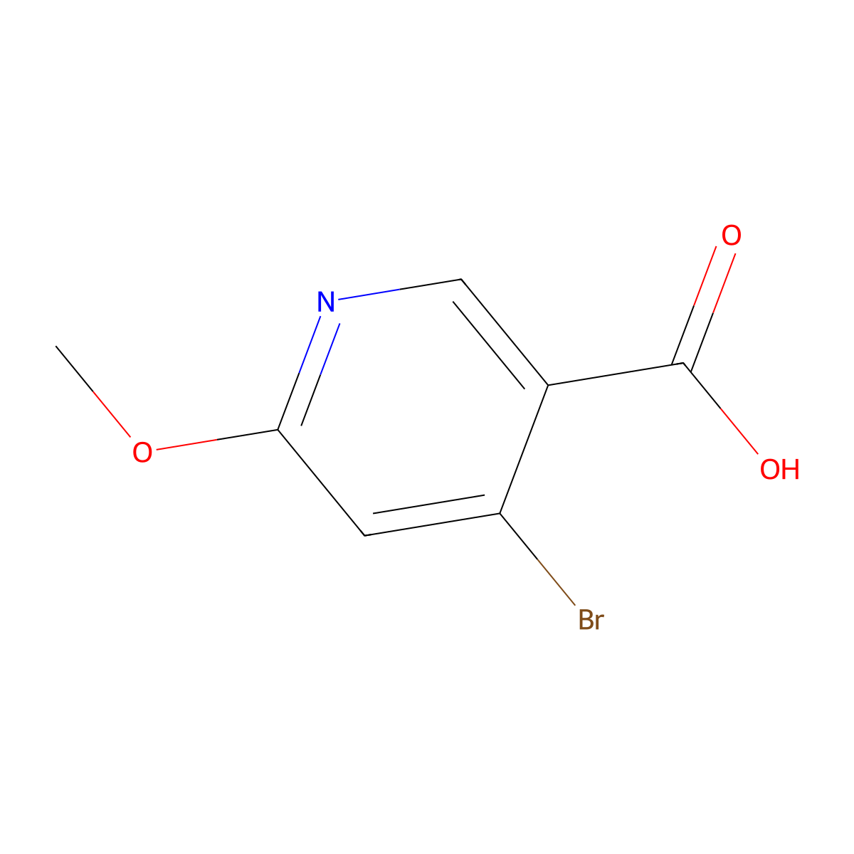 4-Bromo-6-methoxynicotinic acid molecular structure, CAS 1060806-61-2