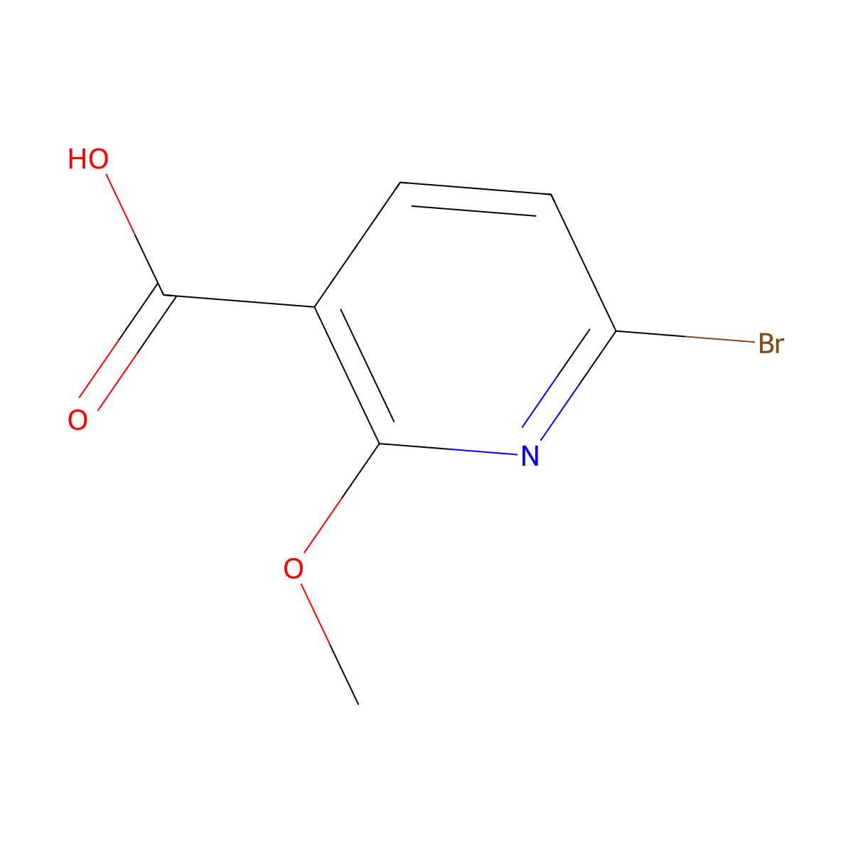 6-Bromo-2-methoxynicotinic acid molecular structure, CAS 1060806-62-3