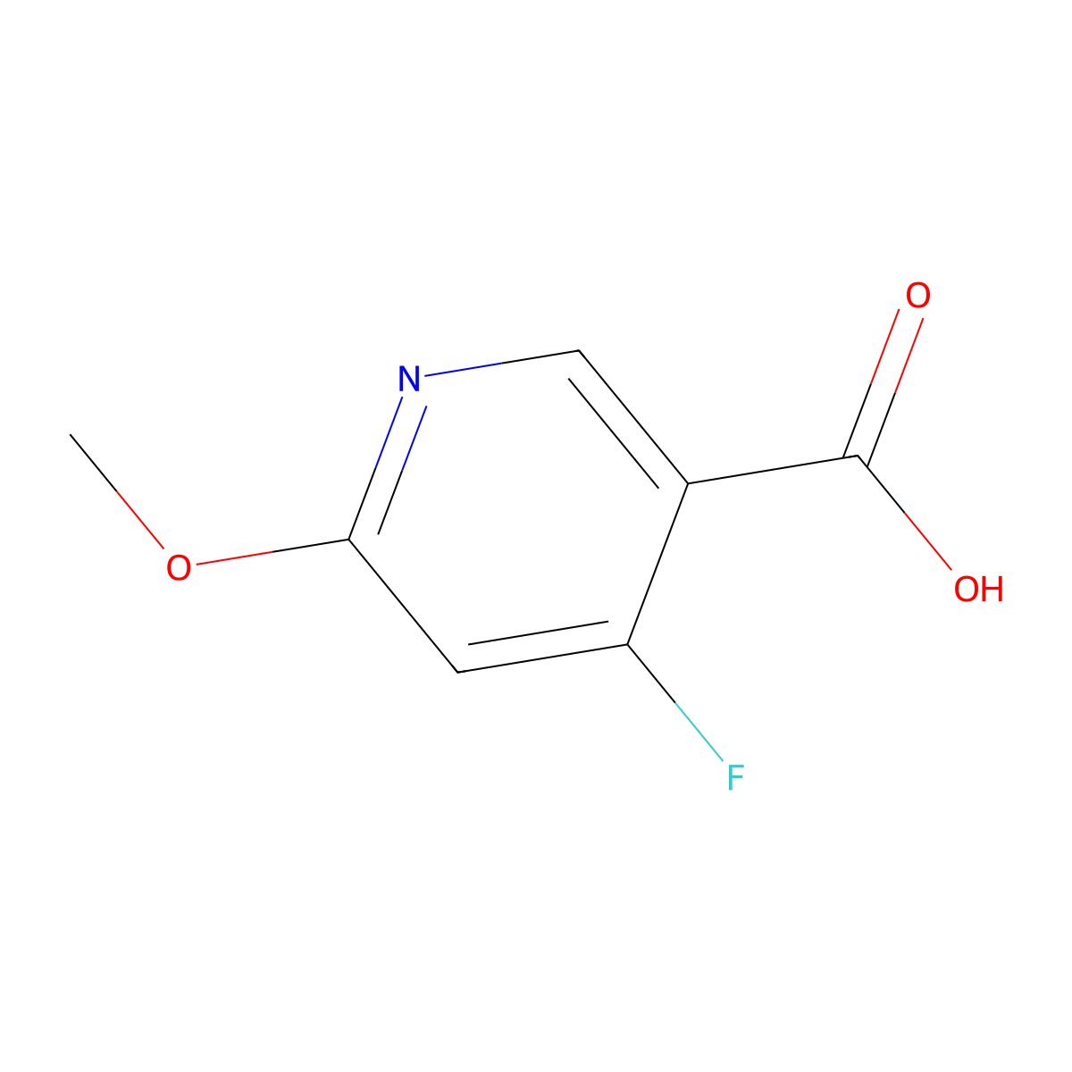 4-Fluoro-6-methoxypyridine-3-carboxylic acid molecular structure, CAS 1060806-69-0