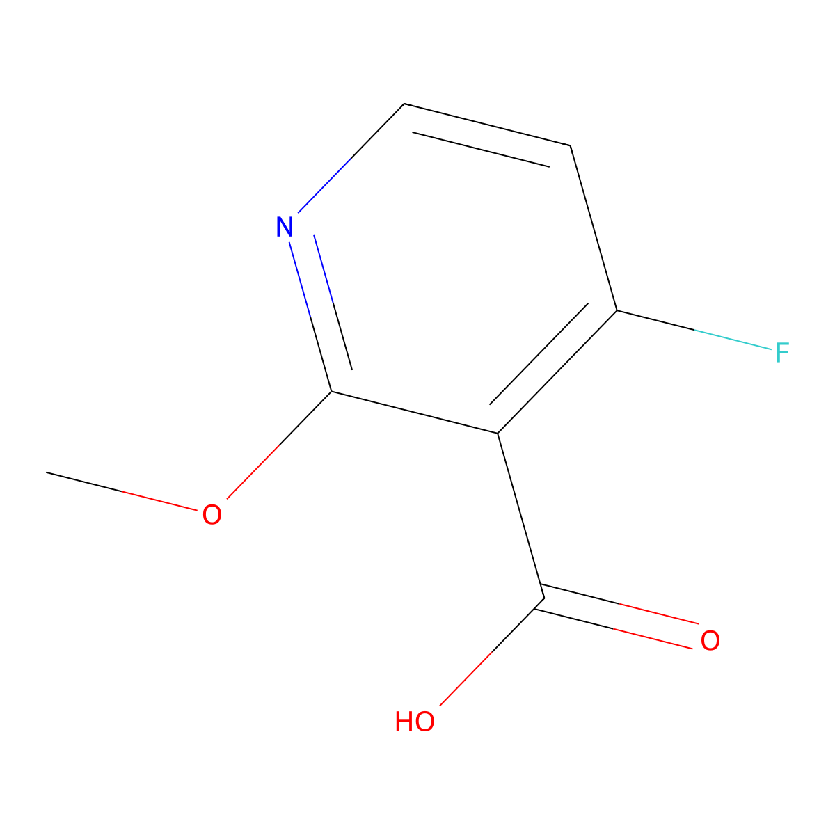4-Fluoro-2-methoxynicotinic acid molecular structure, CAS 1060806-71-4