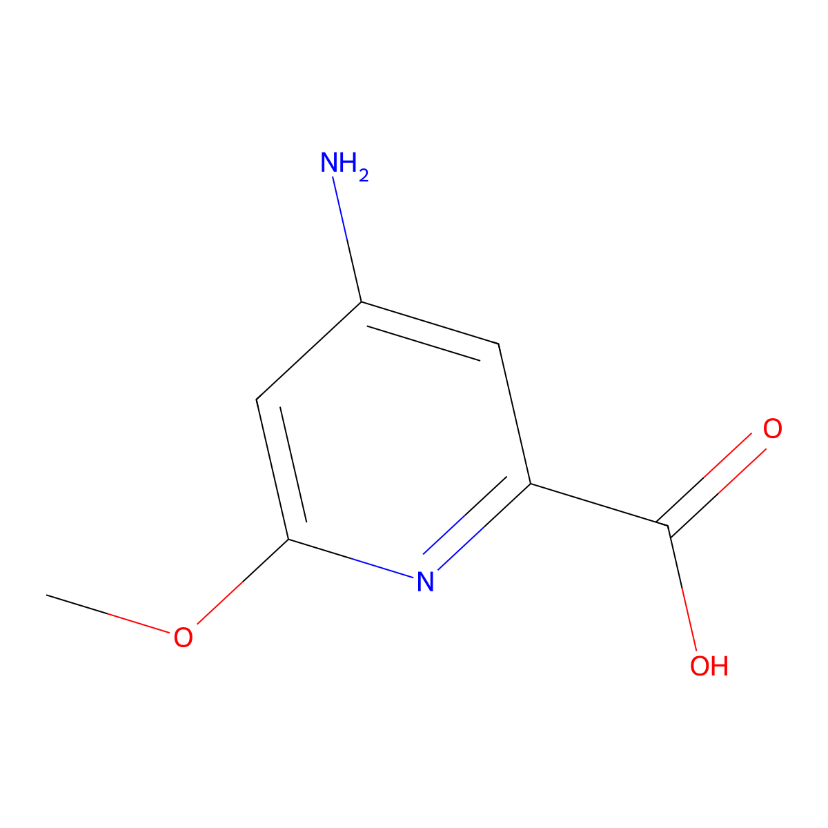 4-Amino-6-methoxypicolinic acid molecular structure, CAS 1060806-72-5