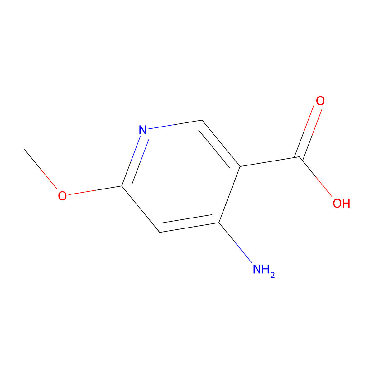 4-Amino-6-methoxynicotinic acid molecular structure, CAS 1060806-76-9